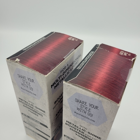 Schwarzkopf Got2b Metallics Permanent Hair Color Dye M68 Dark Ruby (Pack of 2) - Picture 5 of 7